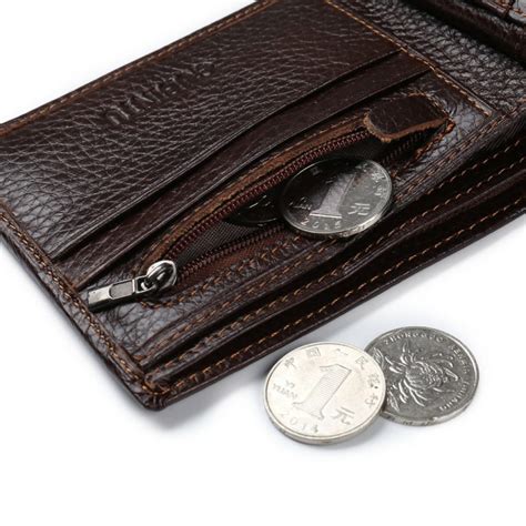 men's wallet with coin zip